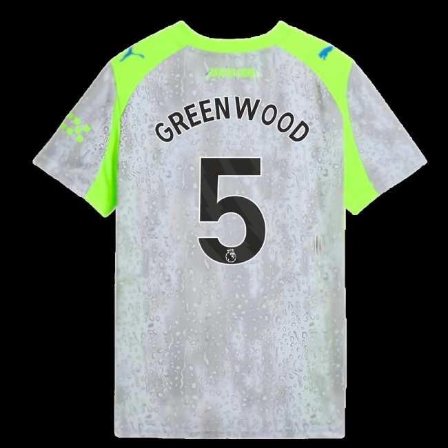 2025-2026 Man City Third Shirt (Kids) (Greenwood 5) — Buy Online