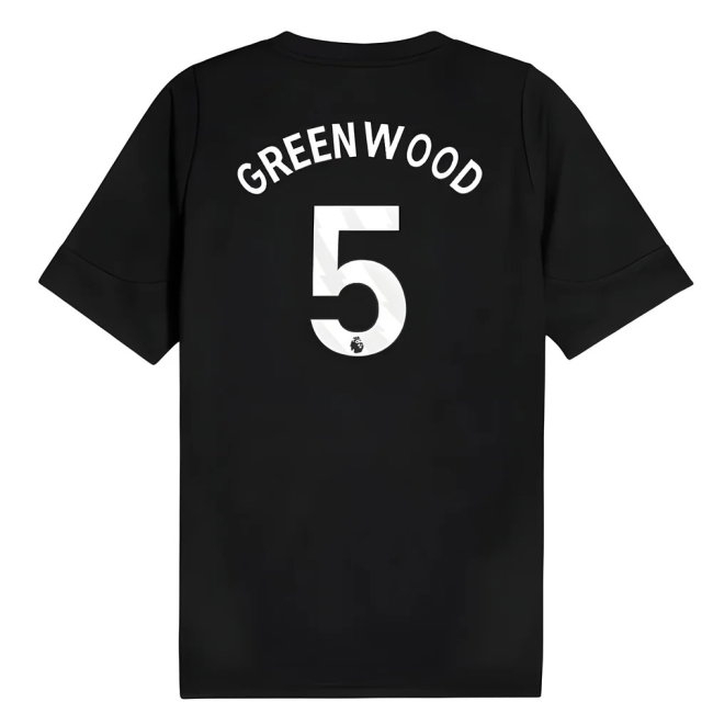 2025-2026 Man City Training Jersey (Black) (Greenwood 5) — Buy Now