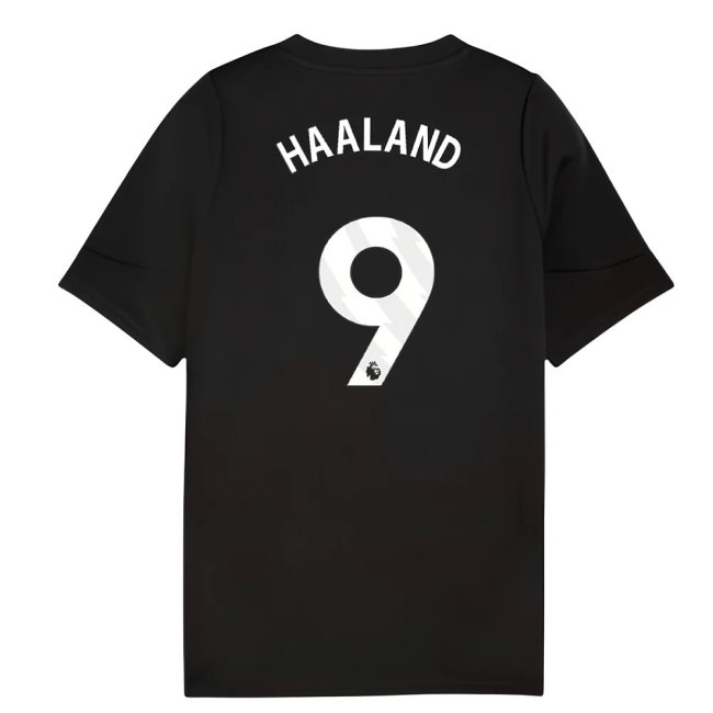 2025-2026 Man City Training Jersey (Black) - Kids (Haaland 9) — Shop Now