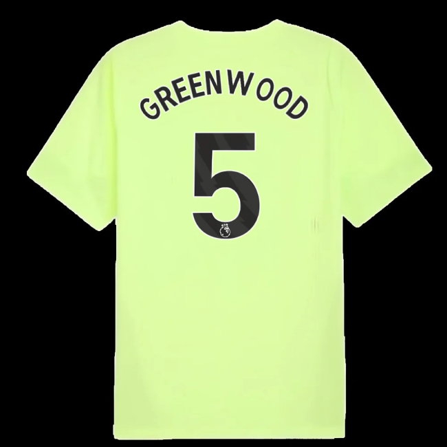 2025-2026 Man City Training Jersey (Fizzy Apple) (Greenwood 5) — Shop Now