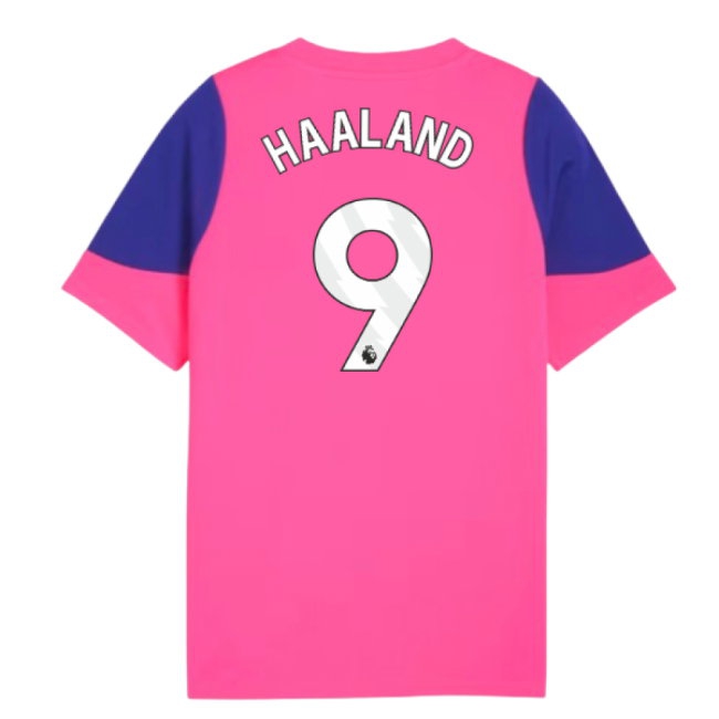 2025-2026 Man City Training Jersey (Fluro Pink) - Kids (Haaland 9) — Shop Online