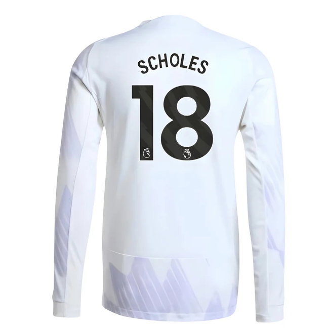 2025-2026 Man Utd Player Version Long Sleeve Away Shirt (Scholes 18) — Buy Now
