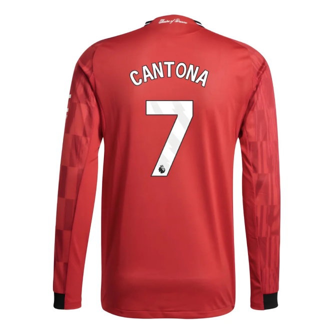 2025-2026 Man Utd Player Version Long Sleeve Home Shirt (Cantona 7) — Buy Online
