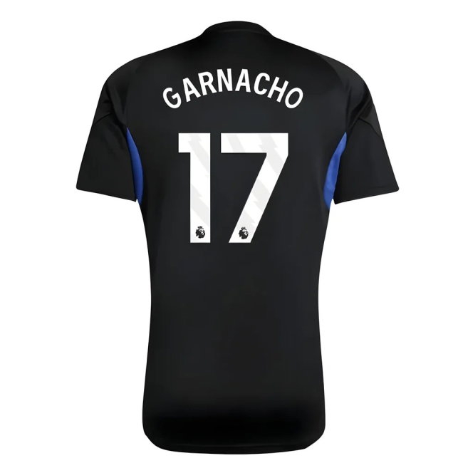 2025-2026 Man Utd EU Training Jersey (Black) - Kids (Garnacho 17) — Buy Now