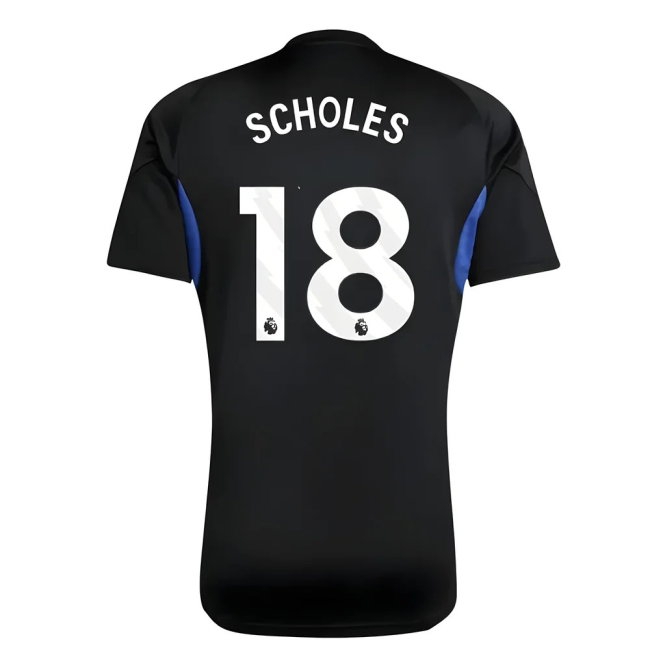 2025-2026 Man Utd EU Training Jersey (Black) - Kids (Scholes 18) — Buy Online
