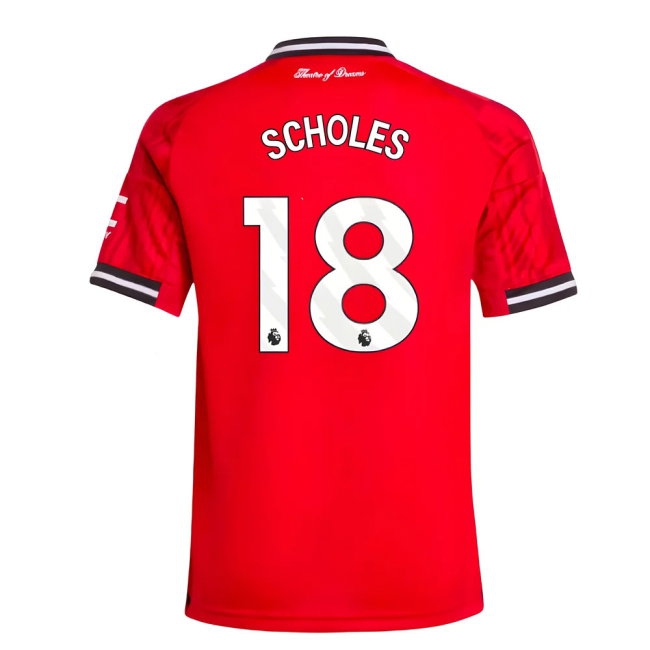 2025-2026 Man Utd Home Shirt (Kids) (Scholes 18) — Buy Online
