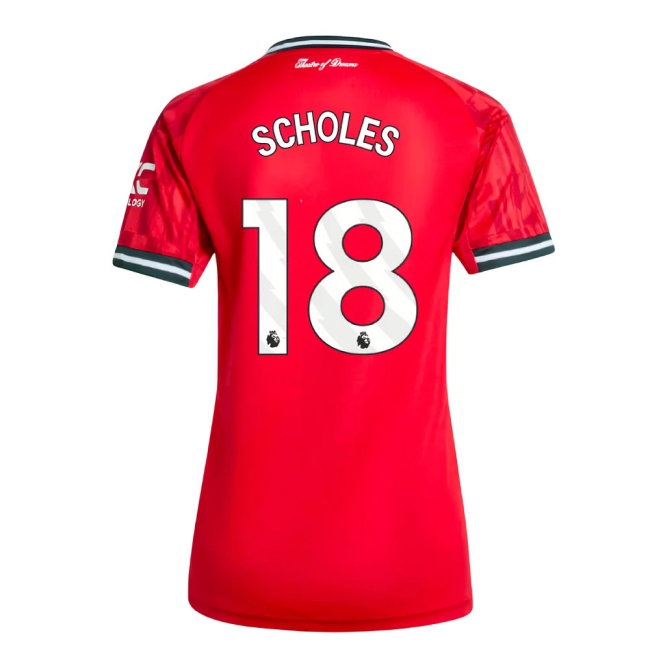 2025-2026 Man Utd Home Shirt (Womens) (Scholes 18) — Buy Online