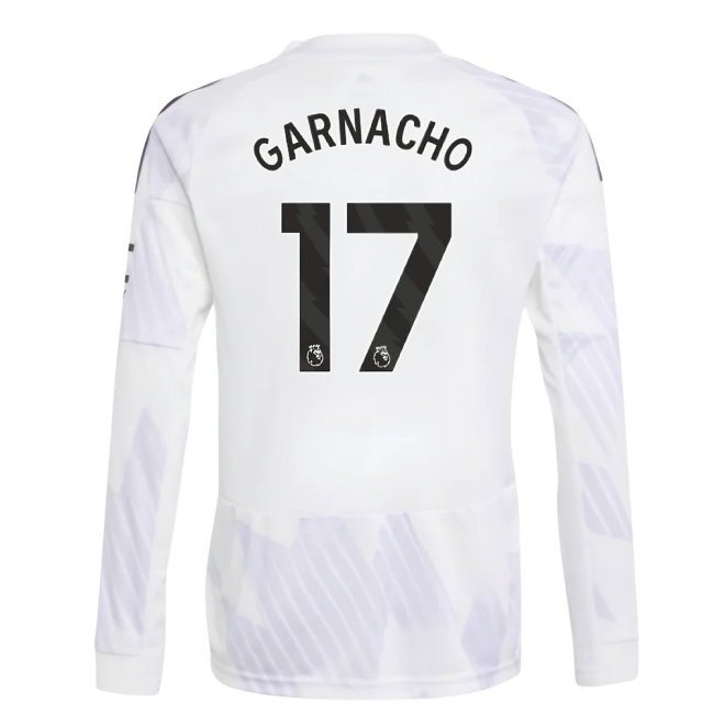 2025-2026 Man Utd Long Sleeve Away Shirt (Kids) (Garnacho 17) — Buy Now