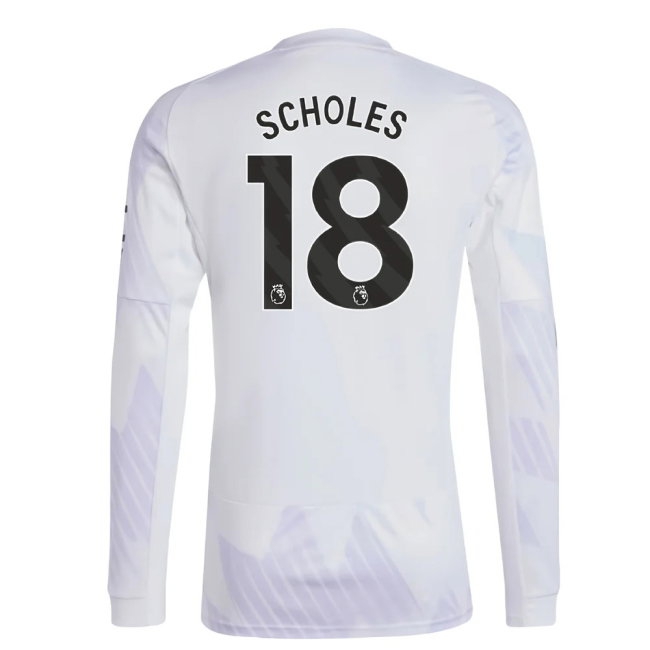 2025-2026 Man Utd Long Sleeve Away Shirt (Scholes 18) — Buy Online
