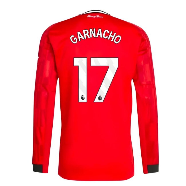 2025-2026 Man Utd Long Sleeve Home Shirt (Garnacho 17) — Buy Now