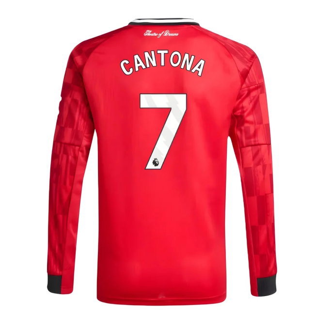 2025-2026 Man Utd Long Sleeve Home Shirt (Kids) (Cantona 7) — Shop Online