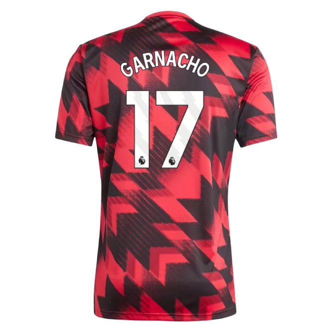 2025-2026 Man Utd Pre-Match Shirt (Red) (Garnacho 17) — Shop Now