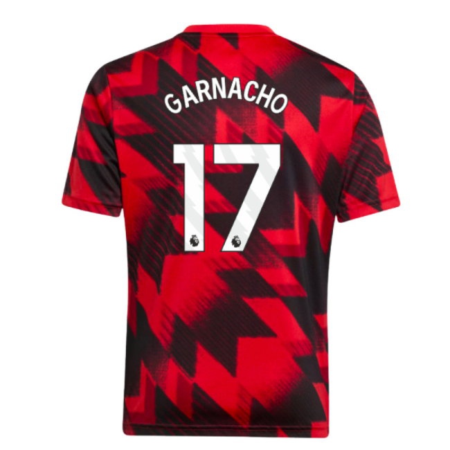 2025-2026 Man Utd Pre-Match Shirt (Red) - Kids (Garnacho 17) — Shop Online