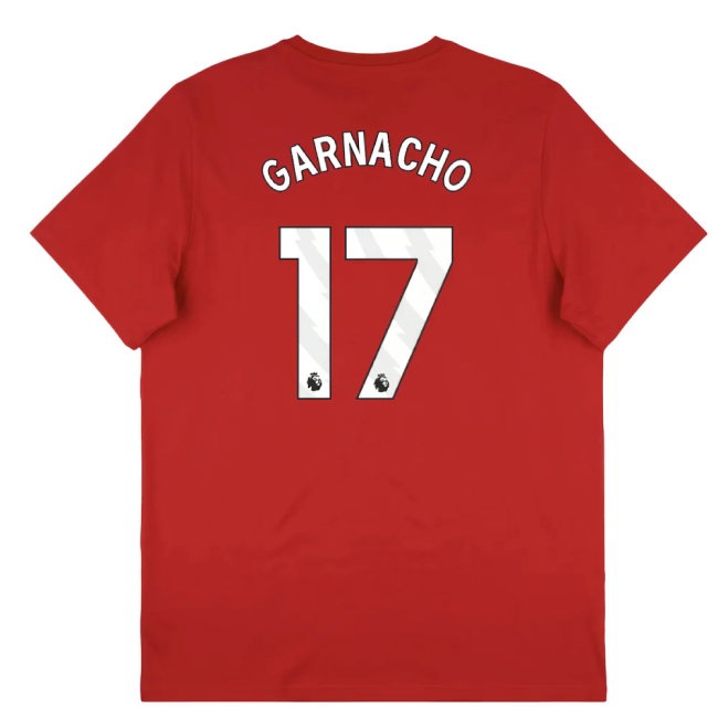 2025-2026 Man Utd Seasonal Graphic Tee (Red) (Garnacho 17) — Buy Now