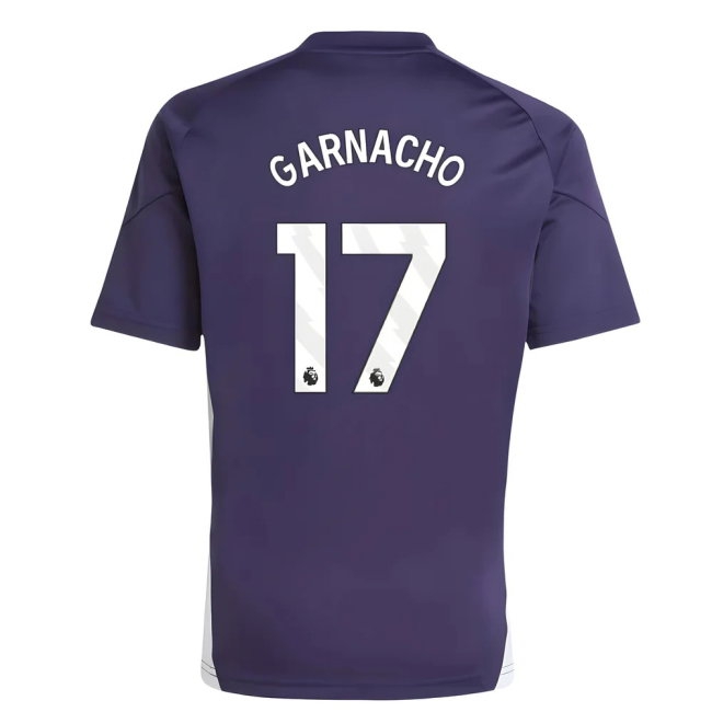 2025-2026 Man Utd Training Jersey (Aurora Plum) - Kids (Garnacho 17) — Buy Online
