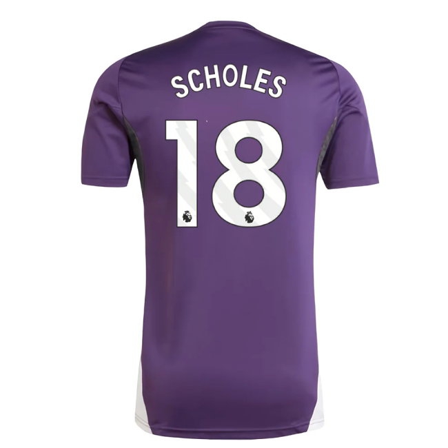 2025-2026 Man Utd Training Jersey (Aurora Plum) (Scholes 18) — Buy Online