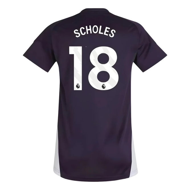 2025-2026 Man Utd Training Jersey (Aurora Plum) - Womens (Scholes 18) — Shop Online