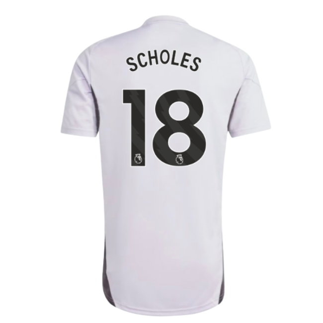 2025-2026 Man Utd Training Jersey (Purple Tint) (Scholes 18) — Shop Online