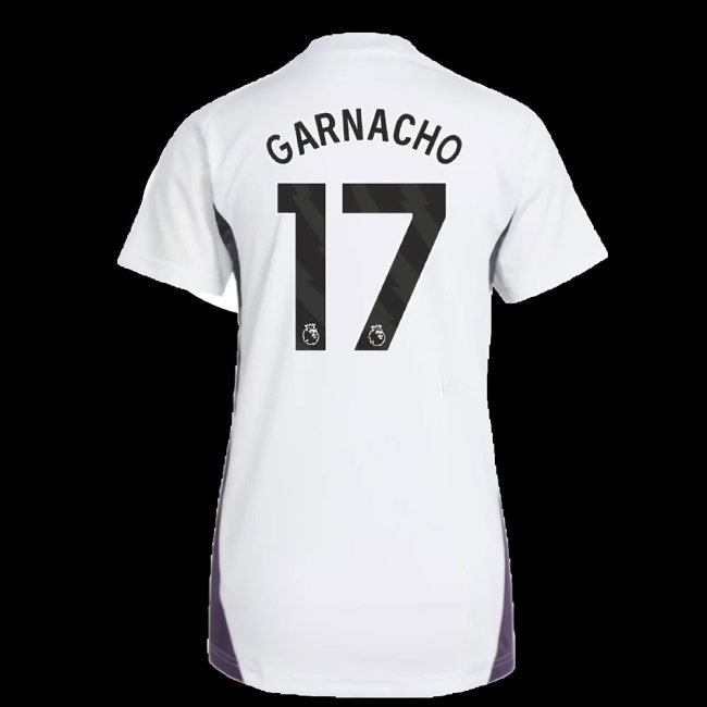 2025-2026 Man Utd Training Jersey (White) - Womens (Garnacho 17) — Buy Now