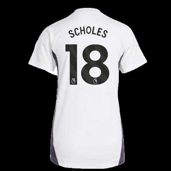 2025-2026 Man Utd Training Jersey (White) - Womens (Scholes 18) — Buy Online
