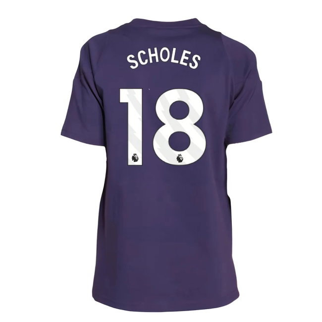 2025-2026 Man Utd Training Tee (Aurora Plum) - Kids (Scholes 18) — Buy Now