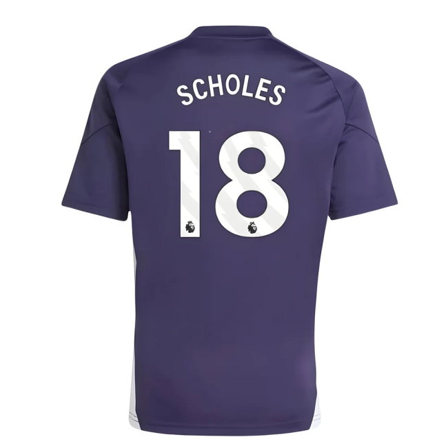 2025-2026 Man Utd Training Tee (Aurora Plum) (Scholes 18) — Shop Now