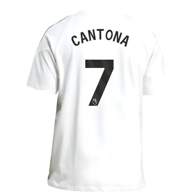 2025-2026 Man Utd Training Tee (White) (Cantona 7) — Shop Online