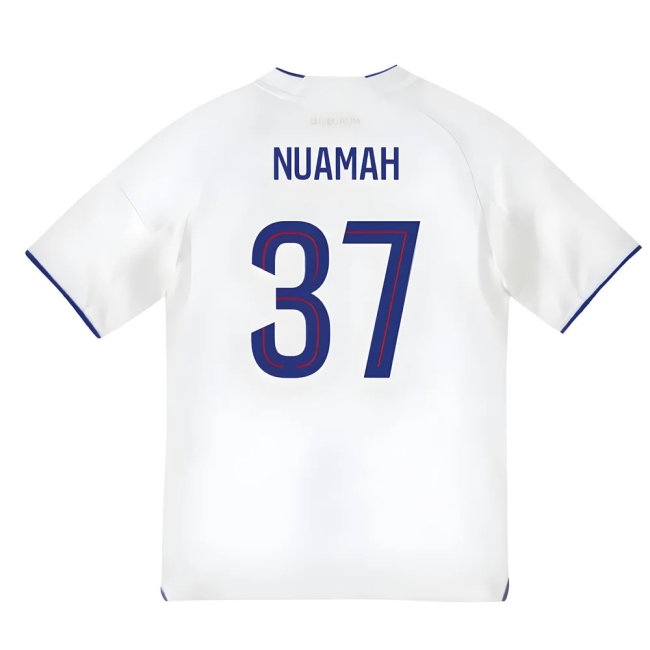 2025-2026 Olympique Lyon Home Shirt (Kids) (Nuamah 37) — Buy Now