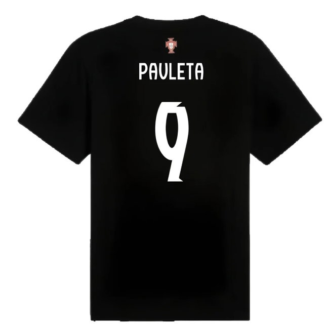 2025-2026 Portugal ftblNRGY Tee (Black) (Pauleta 9) — Buy Now
