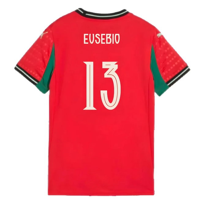 2025-2026 Portugal Womens Team Home Shirt (Ladies) (Eusebio 13) — Shop Online