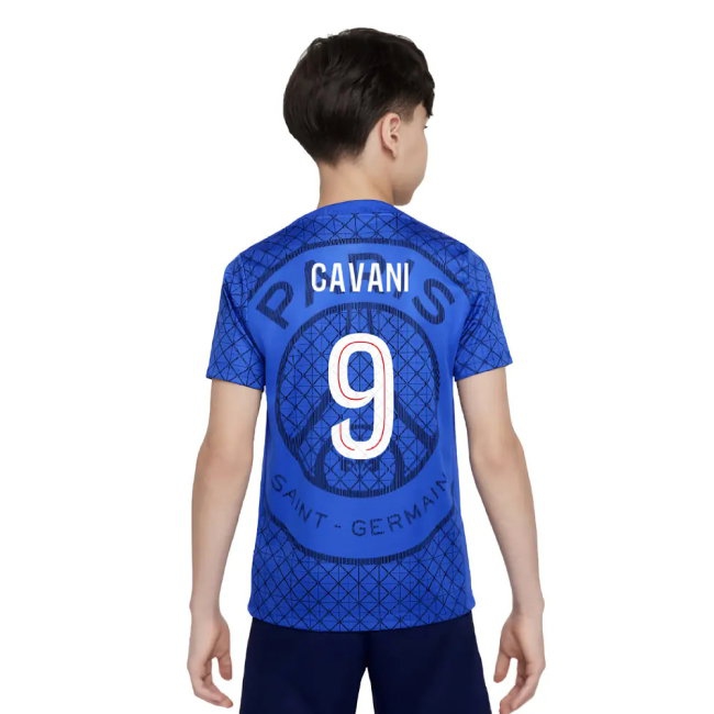 2025-2026 PSG Academy Pro Home Pre Match Shirt (Royal) - Kids (Cavani 9)