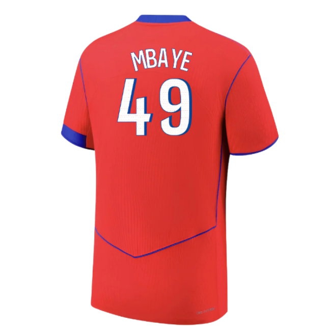 2025-2026 PSG Player Version Third Shirt (Mbaye 49) — Shop Online