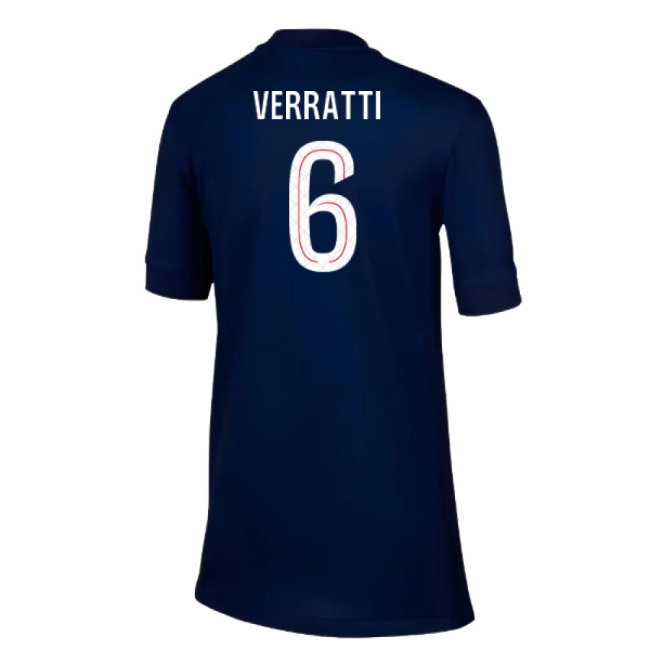 2025-2026 PSG Paris Saint Germain Home Shirt (Kids) (Verratti 6) — Buy Online