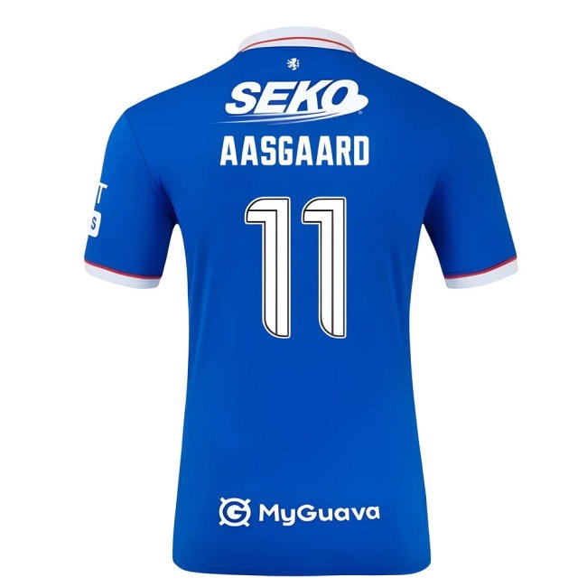 2025-2026 Rangers Player Version Home Shirt (Aasgaard 11) — Buy Now