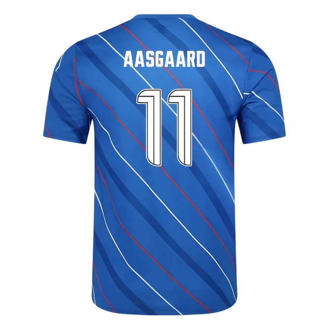 2025-2026 Rangers Home Pre Match Short Sleeve Tee (Lapis Blue) (Aasgaard 11) — Shop Now