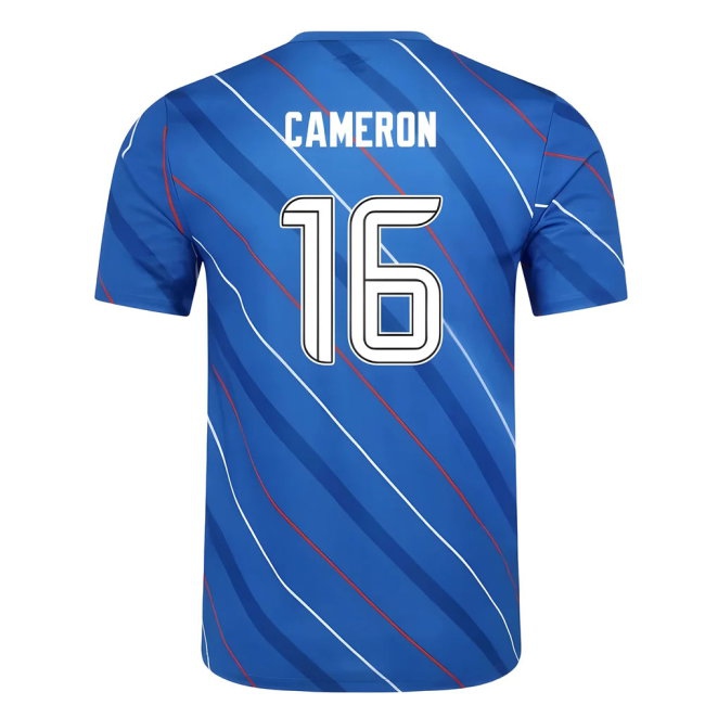 2025-2026 Rangers Home Pre Match Short Sleeve Tee (Lapis Blue) (Cameron 16) — Shop Now