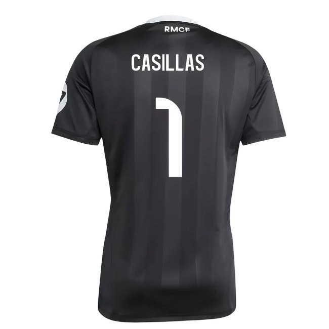 2025-2026 Real Madrid Third Goalkeeper Shirt (Black) (Casillas 1) — Buy Online