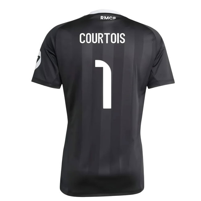 2025-2026 Real Madrid Third Goalkeeper Shirt (Black) (Courtois 1) — Shop Now