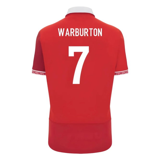2025-2026 Wales WRU Home Cotton Rugby Shirt (Warburton 7) — Buy Now