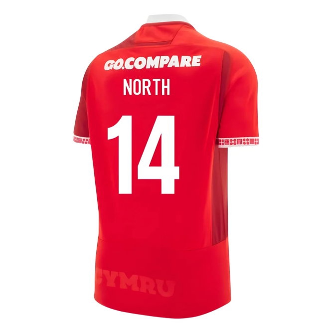 2025-2026 Wales WRU Home Replica Rugby Shirt (North 14) — Buy Now