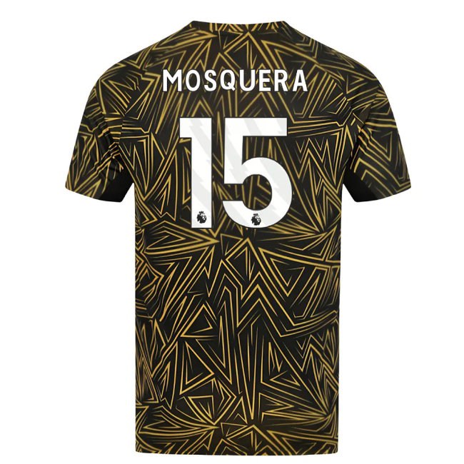2025-2026 Wolves Home Pre-Match Shirt (Black) (Mosquera 15) — Buy Now