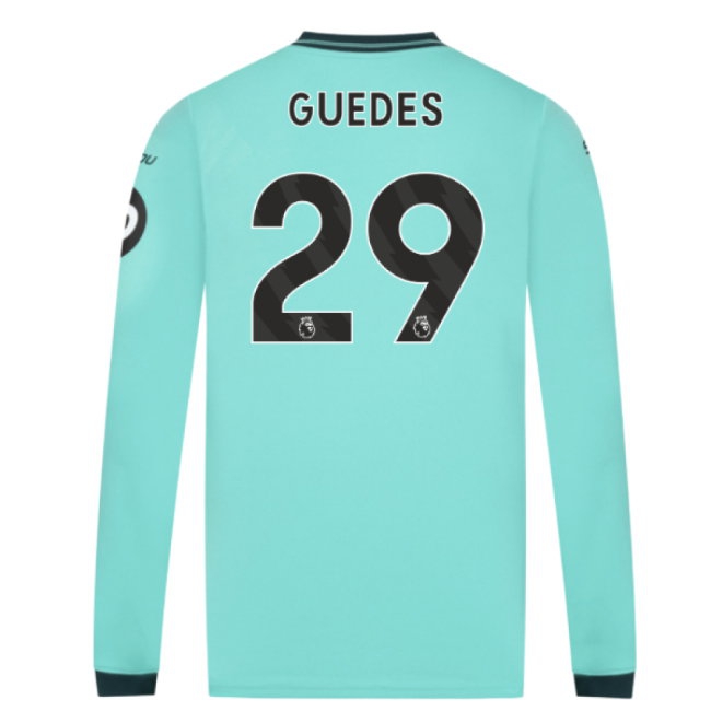 2025-2026 Wolves Long Sleeve Away Shirt (Guedes 29) — Buy Now