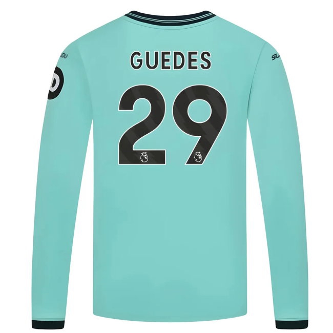 2025-2026 Wolves Long Sleeve Away Shirt (Kids) (Guedes 29) — Shop Online