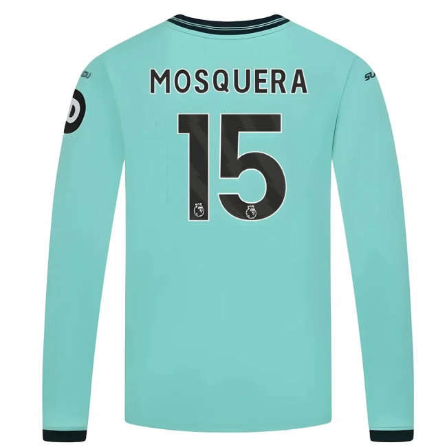 2025-2026 Wolves Long Sleeve Away Shirt (Kids) (Mosquera 15) — Shop Online