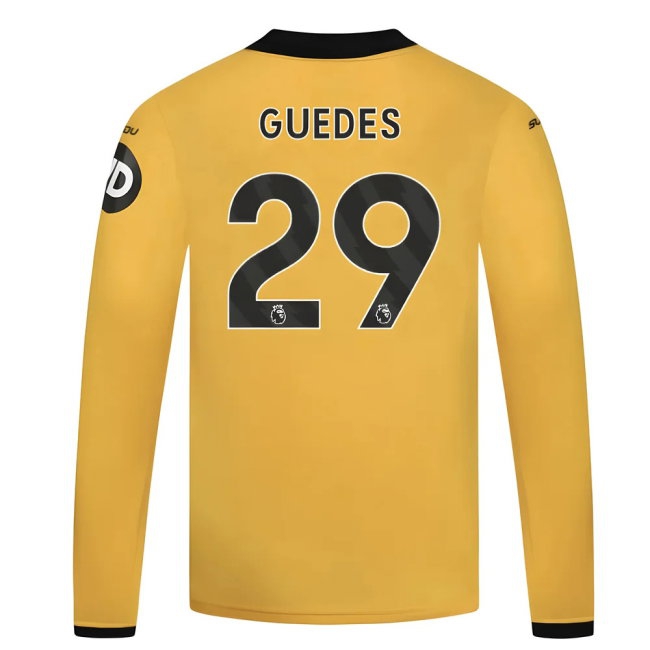 2025-2026 Wolves Long Sleeve Home Shirt - Kids (Guedes 29) — Buy Online
