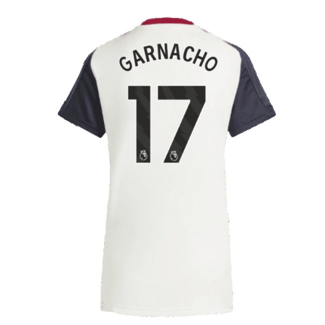 2025 Man Utd Training Jersey (Off White) - Womens (Garnacho 17) — Shop Online