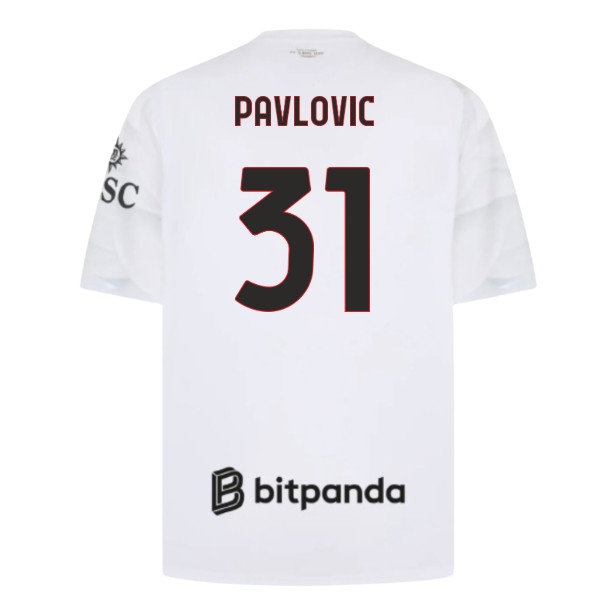 2026-2027 AC Milan Away Shirt (Pavlovic 31) — Buy Online