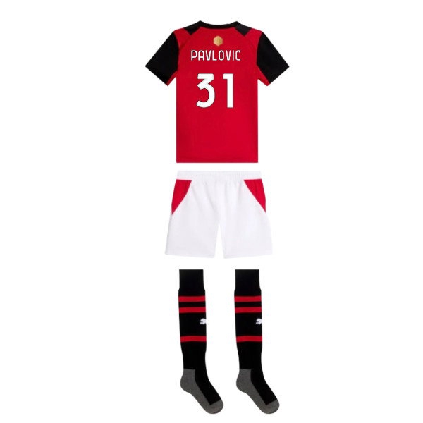 2026-2027 AC Milan Home Mini Kit (Pavlovic 31) — Buy Online