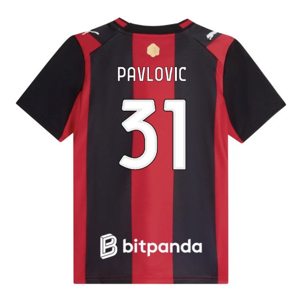 2026-2027 AC Milan Home Shirt (Kids) (Pavlovic 31) — Shop Now