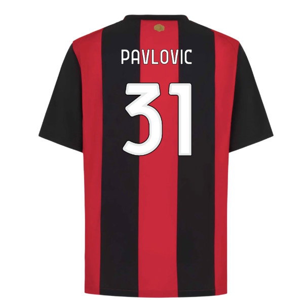 2026-2027 AC Milan Home Shirt (Pavlovic 31) — Shop Online